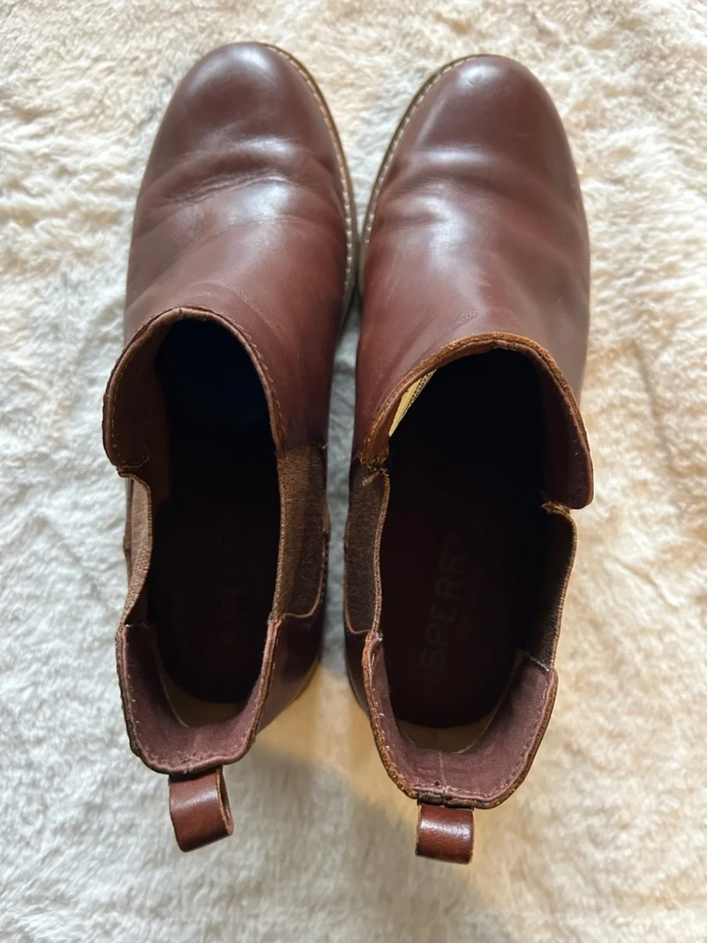 Women’s Sperry Women's Chestnut Brown Leather Chelsea Ankle Boots - Picture 8 of 9